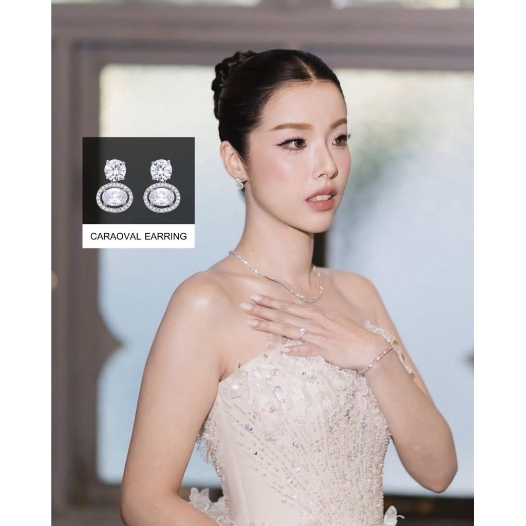 Kind Jewelry  ต่างหู เจ้าสาว ต่างหูออกงาน Cara Oval