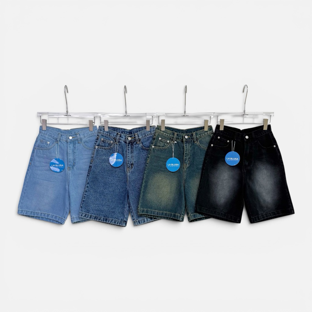 LABLUSA - LBS310 : กางเกงขาสั้นเบสิคผ้ายืด
