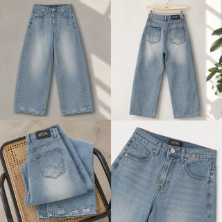ATIPA - Sloane Barrel Jeans | กางเกงยีนส์ขายาว เอวสูง ทรง Barrel Leg ขากว้างโค้งสวย