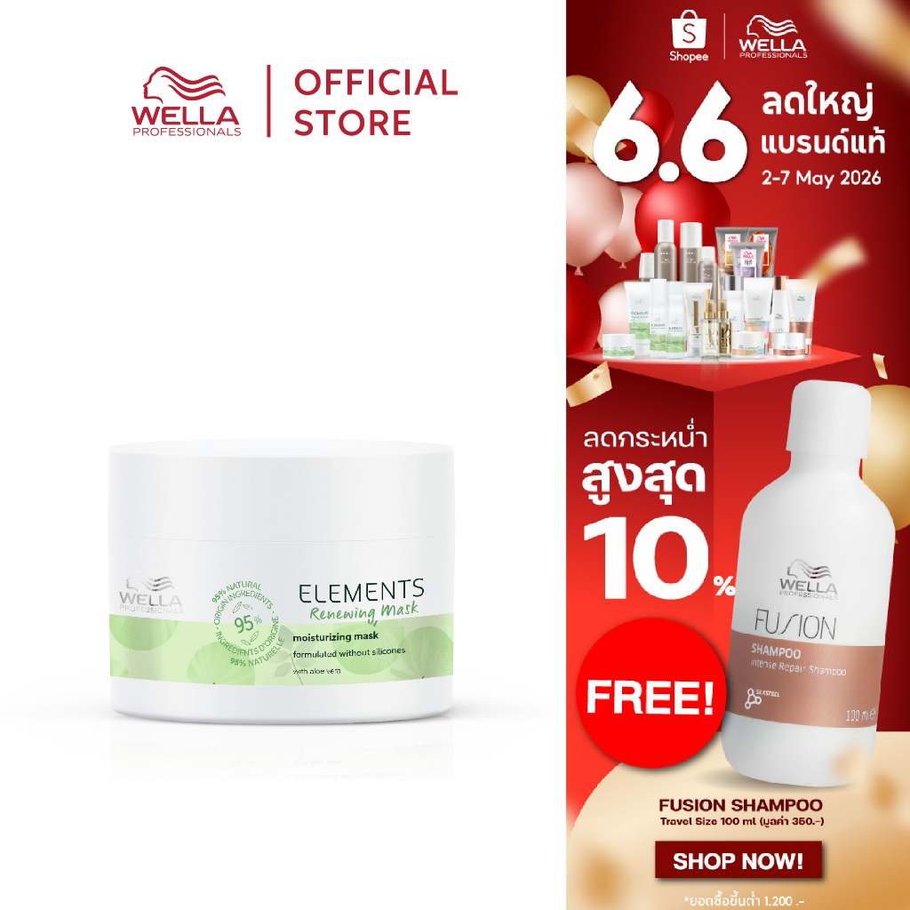 Wella Professionals อิลิเม้นท์ มาสก์ รีนิว 150มล. Elements Renewing Mask