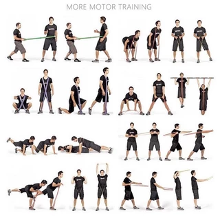 ยางยืดออกกำลังกาย Resistance Band 8 ระดับ TPE 🔥อัพเกรดใหม่🔥 ยางดึงข้อ บริหารกล้ามเนื้อ ยืดเหยียด 208ซม.