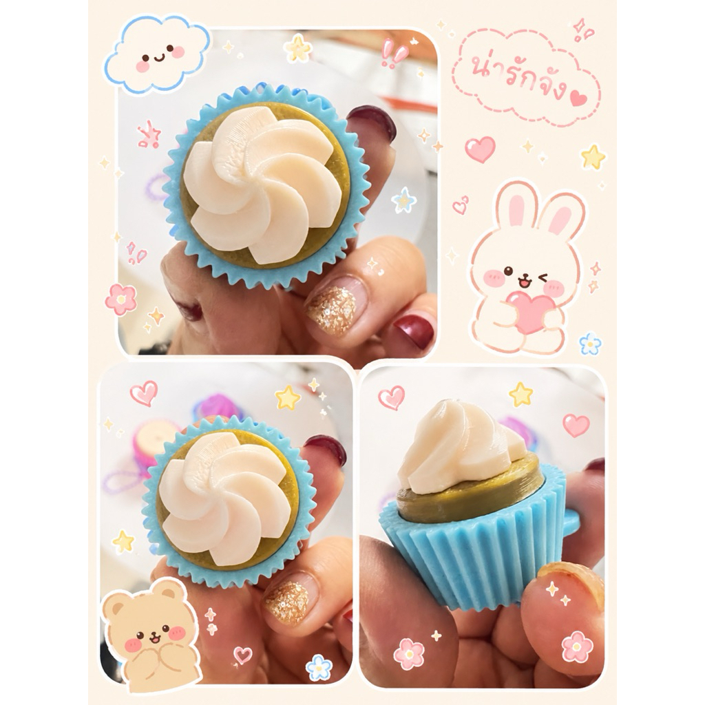 พวงกุญแจ keycap clicker fidget cupcake