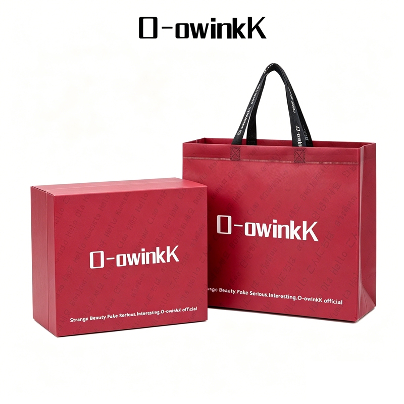 O-owinkK กล่องของขวัญ+ถุงของขวัญ ชุดเซตบรรจุของขวัญสีแดงหรูหรา เหมาะแพ็คของขวัญวันเกิด เทศกาลต่างๆ
