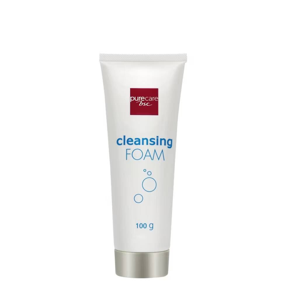 PURE CARE โฟมล้างหน้า Cleansing Foam สูตรอ่อนโยน เติมความชุ่มชื้น ไม่แห้งตึง 100g.