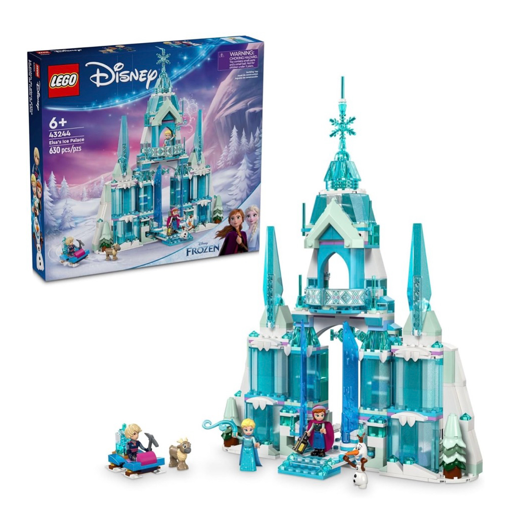 LEGO Disney Frozen Elsa’s Ice Palace Building Set for Kids, Princess Castle with Anna and Elsa, 4324