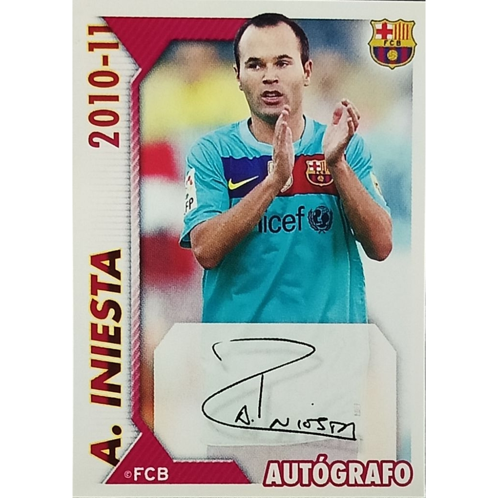 2010-11 Panini FC Barcelona # 95 Autografo Andres Iniesta sticker