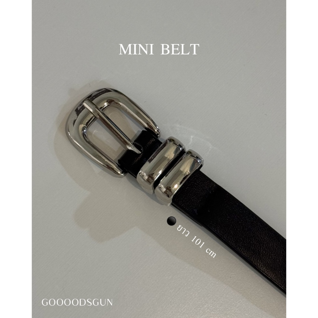 (สินค้าส่งจากไทย) เข็มขัดหัวมินิหัวเหลี่ยมหนังแท้สไตล์วินเทจ มินิมอล VINTAGE BELT MINIMAL BELT UNISEX BELT