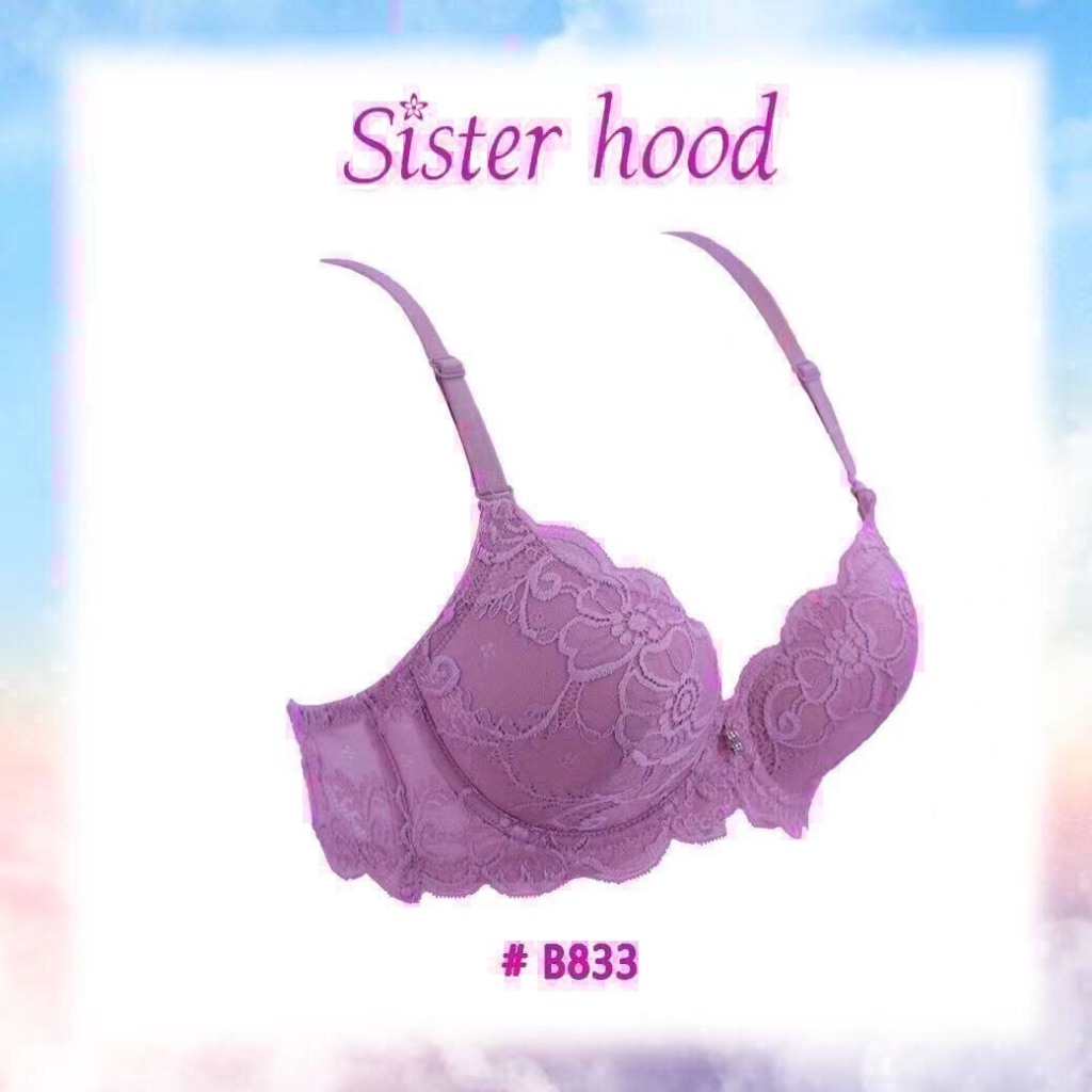 เสื้อในมีโครงลูกไม้ ฟองน้ำบาง sisterhood#833