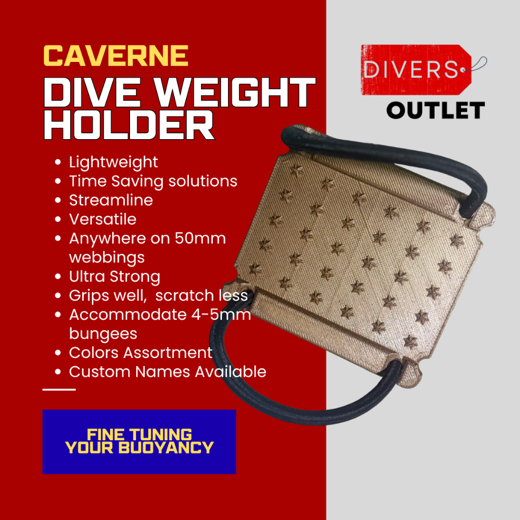 Caverne Tech - Dive Weight Holder Plate แผ่นยึดตะกั่วดำน้ำ Scuba Diving, Freediving
