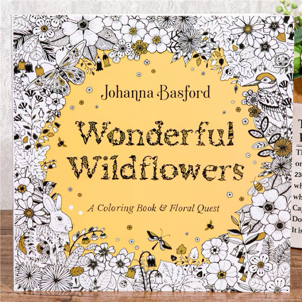 Wonderful Wildflowers: a coloring book and floral quest by Johanna Basford