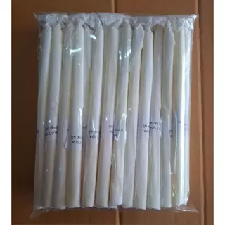 🕯(ยกแพ็ค) เทียนทำน้ำมนต์ เทียนขี้ผึ้งแท้ หนัก 1 บาท บรรจุ 50 เล่ม