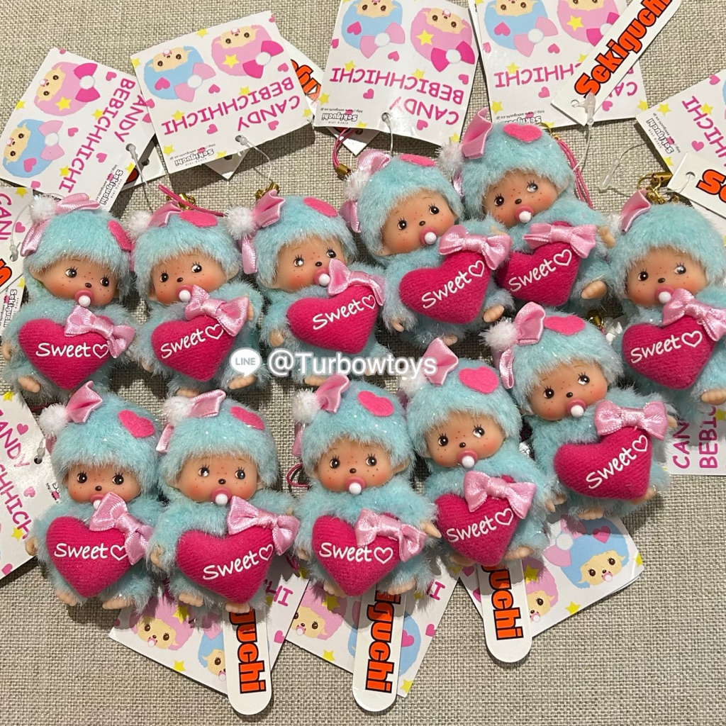 (พร้อมส่ง💥แมสได้🛵) พวงกุญแจ bebichhichi candy สีฟ้า sweet🩵 หายากสุดๆ ✅