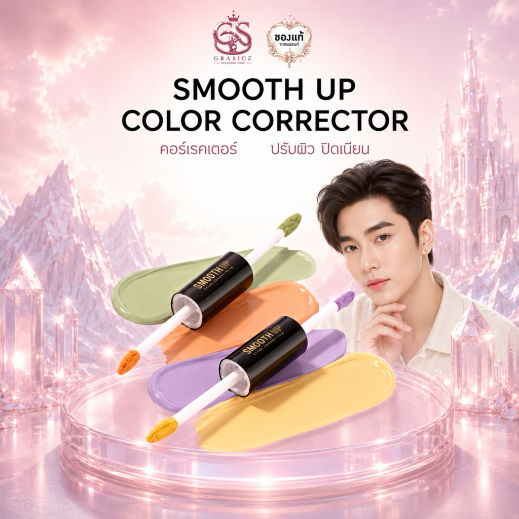 Browit คอเรคเตอร์ 2 สีในแท่งเดียว ปกปิด ปรับสีผิว สมูทอัพคัลเลอร์คอร์เรคเตอร์ 1.5g+1.5g บราวอิท