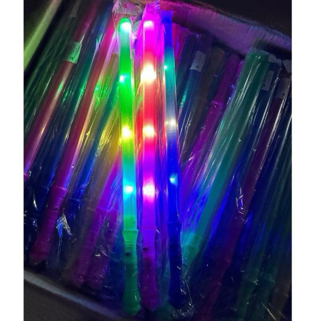 ของเล่นดาบคละสีมีไฟ(ปรับระดับได้)ยกโหล12ชิ้น