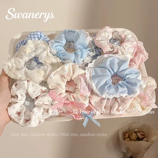รัดผมขนาดใหญ่ ลายดอกไม้ สไตล์เกาหลี สุ่มส่งไม่เลือกลาย สำหรับแถมฟรีเมื่อสั่งซื้อสินค้า อันละ 39 บาท ไม่รวมค่าจัดส่ง