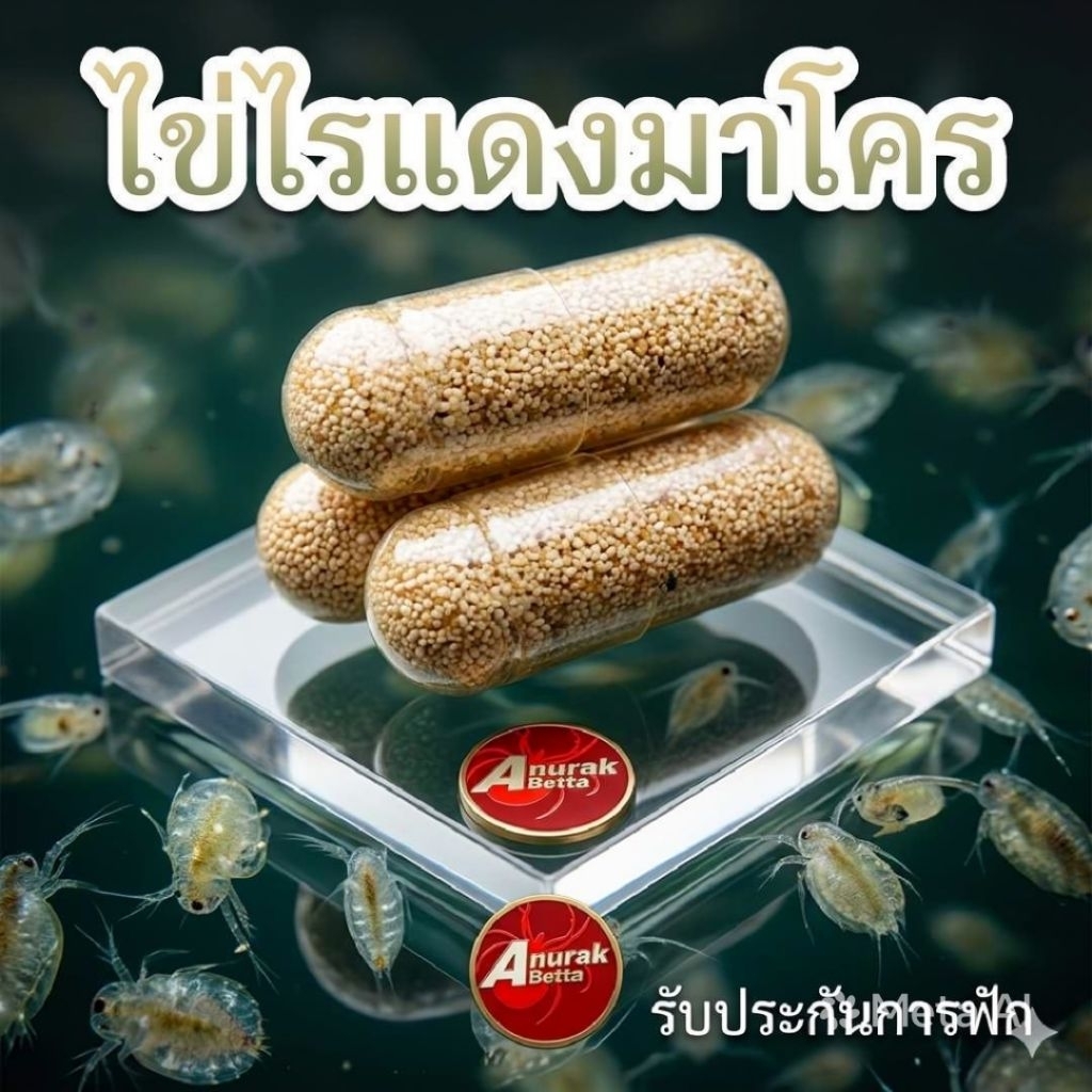 ไข่ไรแดง มาโครโคปา บรรจุ 3 แคปซูล(เบอร์1) รับประกันการฟัก