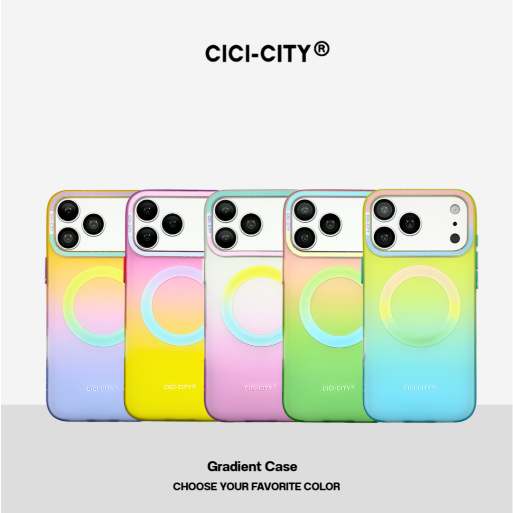 CiCi-City เคสไอโฟน เคสไล่โทนสี ผิวด้าน For iPhone 17ProMax 17Pro 17 16ProMax 16 15 รองรับชาร์จไร้สาย