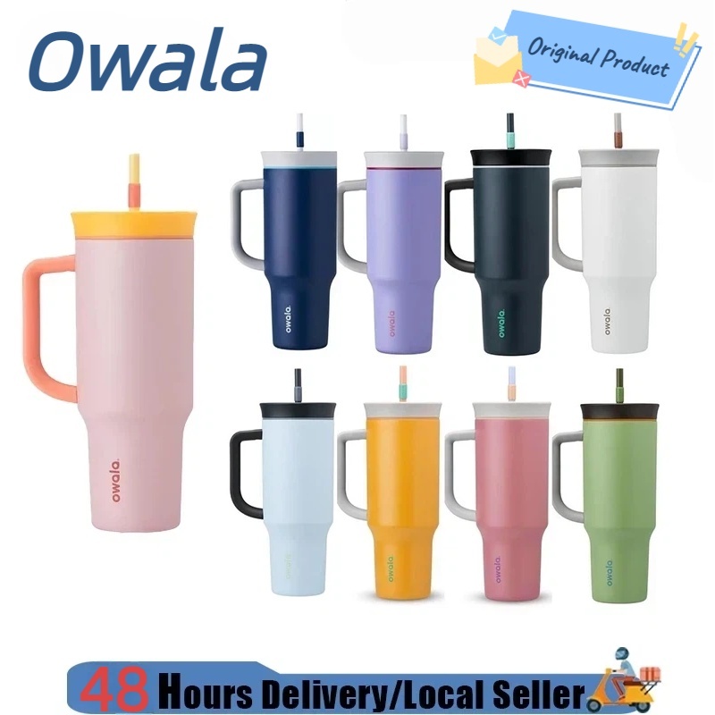 Owala ขนาด 40 ออนซ์ – แก้วน้ำสแตนเลส กันรั่ว พร้อมหลอดดูด เหมาะสำหรับใช้ในรถยนต์และการเดินทาง