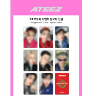 (พร้อมส่ง🇹🇭) เลือกเมมเบอร์ POB ATEEZ GOLDEN HOUR : Part 5 POCAALBUM + POB CARDS strawberry 🍓 VER.