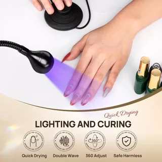 BQAN 5W UV Led โคมไฟเท้า Mini Gel Curing Light เครื่องเป่าเล็บ Clip-On แบบพกพา USB เครื่องเป่าเล็บเล็บเครื่องมือ