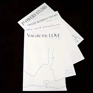กระดาษห่อช่อดอกไม้ 20 แผ่น ลาย Flowers Studio กระดาษห่อดอกไม้สวย เรียบหรู