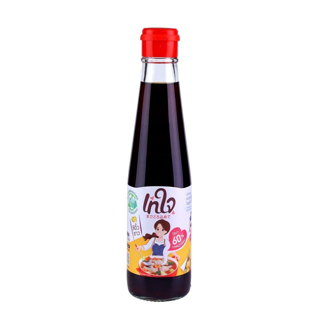 ซีอิ๊วขาว สูตรไม่เติมน้ำตาลทราย ตราเทใจ  (No Sucrose Added Soy Sauce Tayjai Brand)