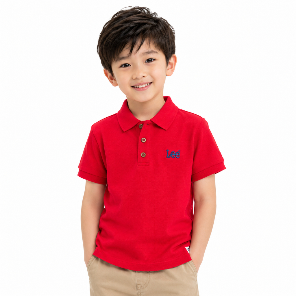 LEE เสื้อแขนสั้นโปโลเด็ก สีแดง รุ่น LK K2003104