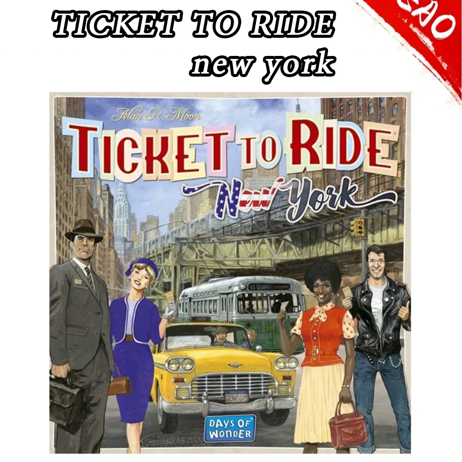 Ticket to Ride Board Game (new york)version -บอร์ดเกม เกมต่อรถไฟ เกมกระดานสำหรับ 2-4 ผู้เล่น