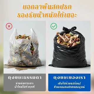 🔥【200ใบ】ถุงขยะ18×20 22×24 26×32นิ้ว ถุงดำ เกรดA เหนียว กันน้ำ ถุงขยะแบบม้วน พร้อมส่งจากไทย