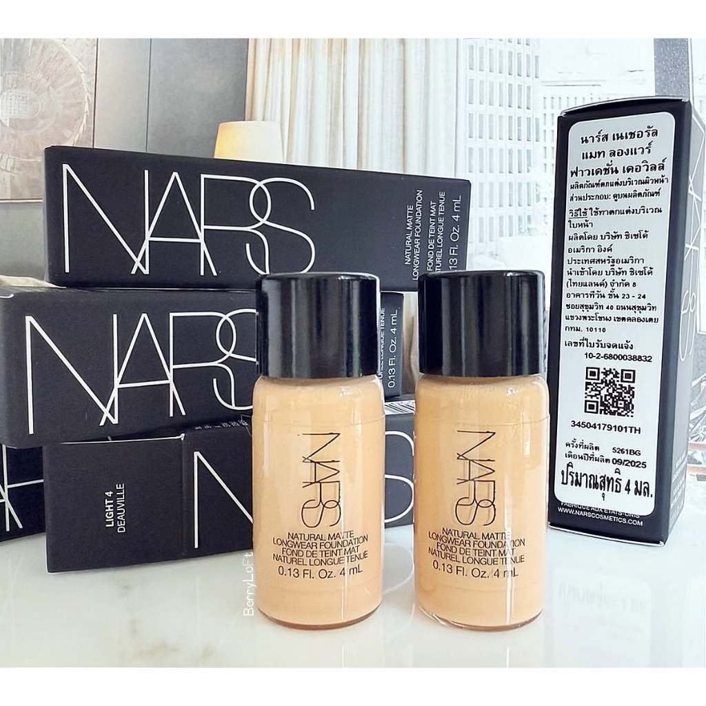 NARS Natural Matte Longwear Foundation 4 ml. 🔖 ป้าย สคบ.เคาน์เตอร์