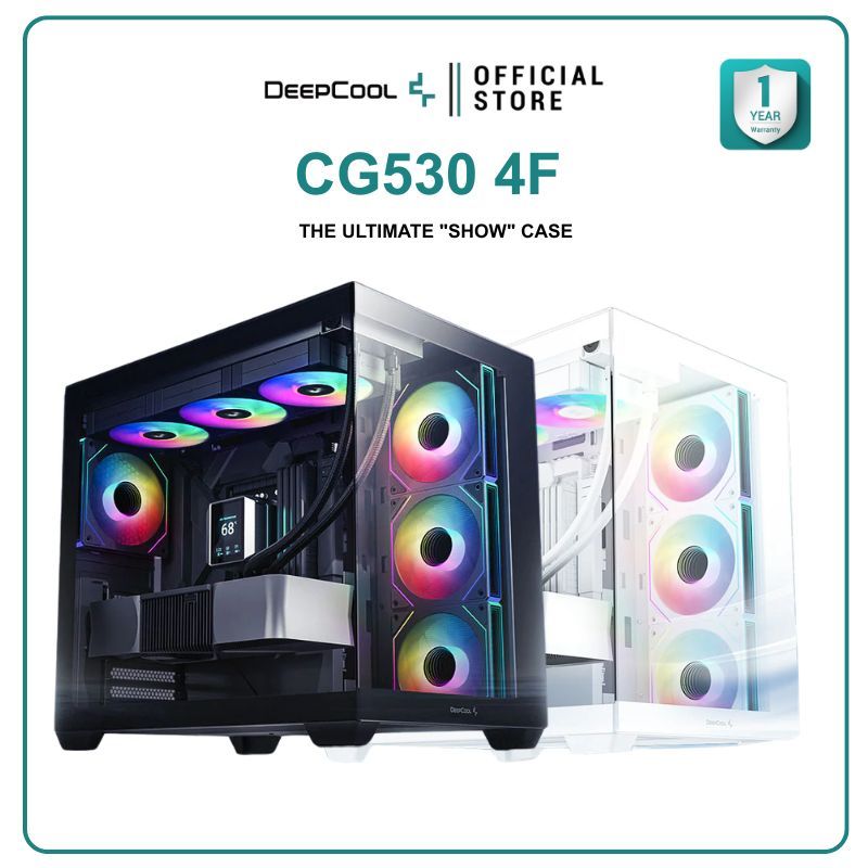เคสคอมพิวเตอร์ DEEPCOOL - PC CASE ATX CG530 4F / CG530 WHITE 4F รับประกันสินค้า 1 ปี