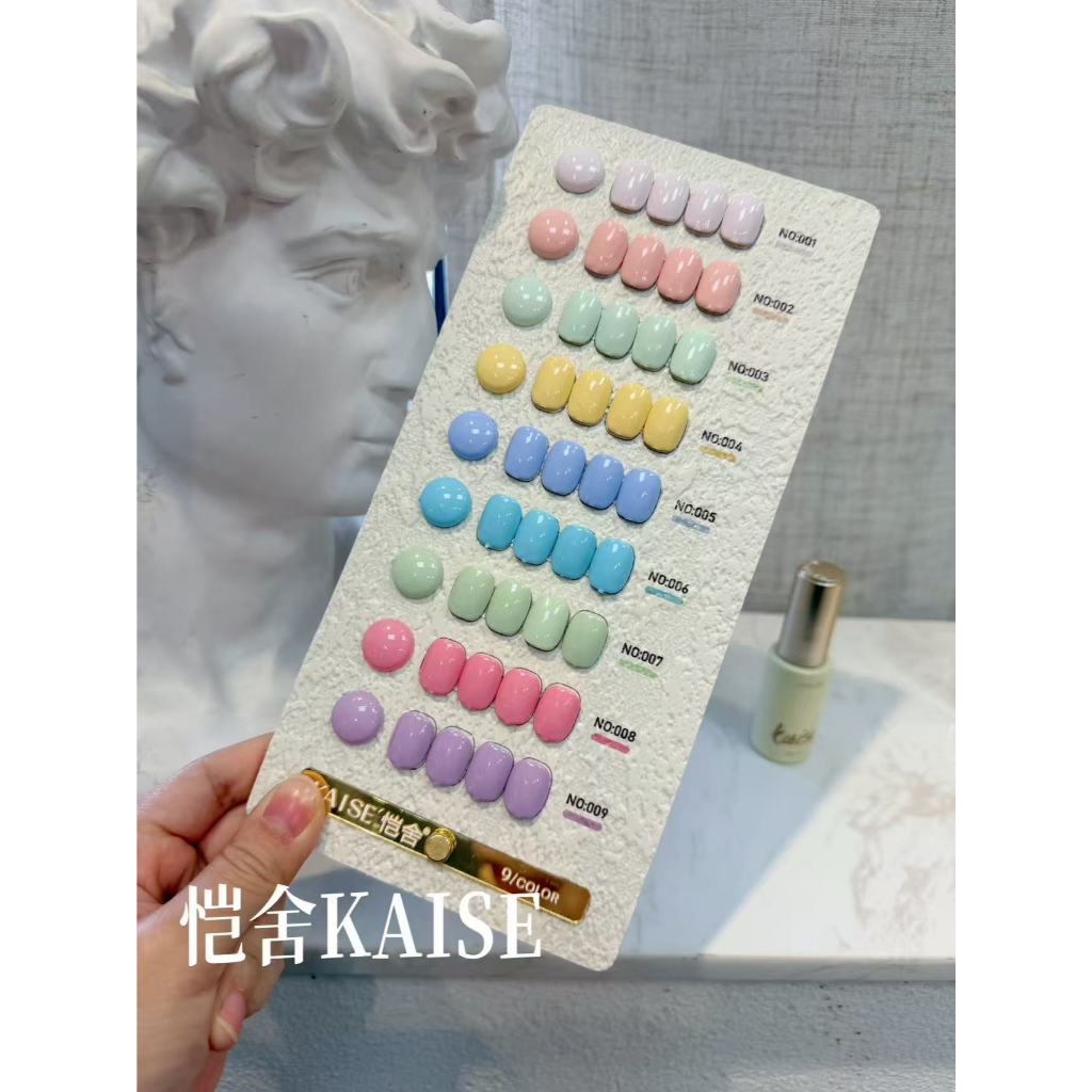 สีพาสเทล 9สี kaise  สีสวย สีแน่น แถมฟรีชาร์จสี