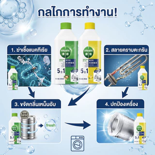 🧼ขจัดคราบและฆ่าเชื้ออย่างง่ายดาย🧼น้ำยาล้างเครื่องซักผ้า ล้างถังเครื่องซักผ้า ฆ่าเชื้อและป้องกันเชื้อรา 250ml