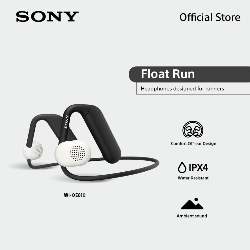 Sony หูฟัง On Ear รุ่น Float Run WI-OE610 | Stable and secure fit | Bluetooth® 5.0 | IPX4 | Ambient sound