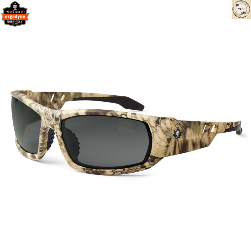 Ergodyne Skullerz ODIN Safety Glasses ลายพราง Kryptek Highlander เลนส์ Smoke ANSI Z87.1+ แว่นตาเซฟตี