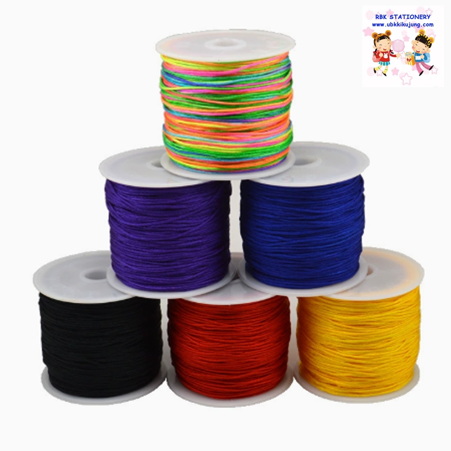 เชือกไนล่อน เชือกถักสร้อยข้อมือ ขนาด 1.0 มม. ยาว 28 เมตร อุปกรณ์ DIY อุปกรณ์ถักสร้อยข้อมือ