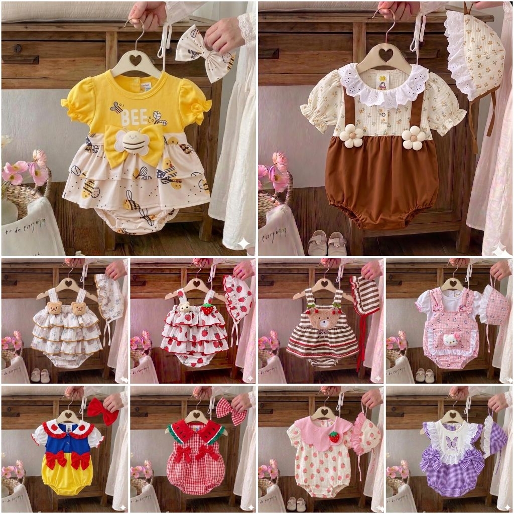 บอดี้สูทเด็กผู้หญิง แรกเกิดถึง12เดือน ราคาถูก Shopee Lazada