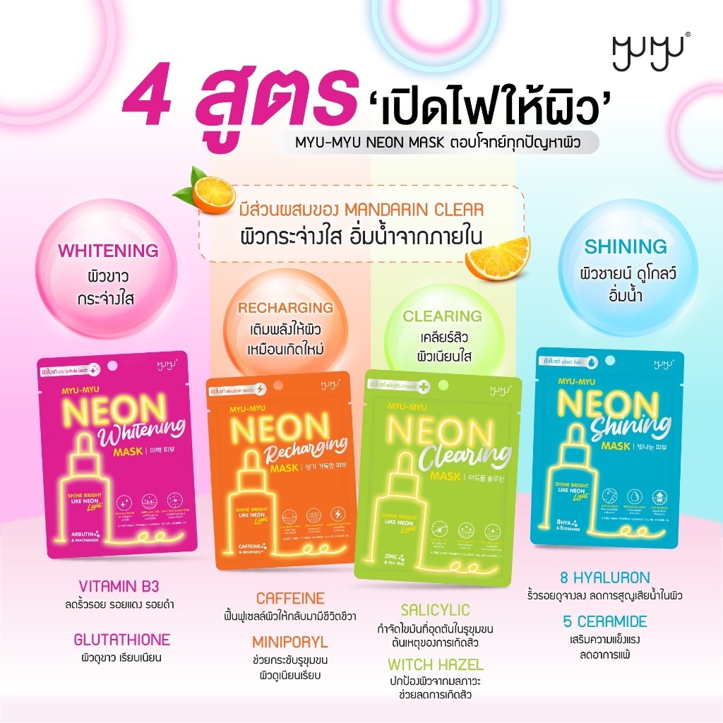 MYU-MYU NEON MASK มิว-มิว นีออน มาส์ก 25 กรัม