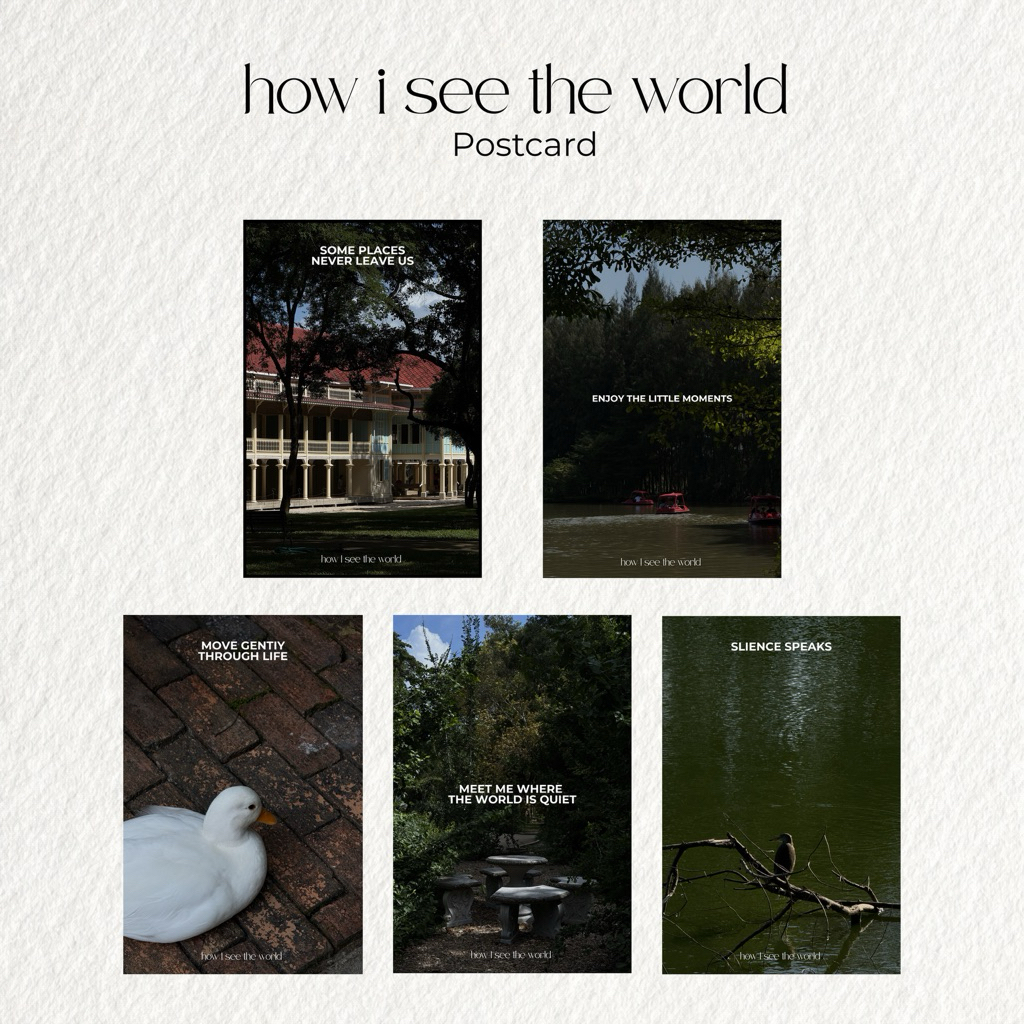 พร้อมส่ง | how i see the world โปสการ์ดแต่งห้อง ขนาด 4*6 และโพลารอยด์