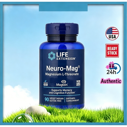 exp：9/2028 Life Extension Neuro-Mag นิวโรแมก แมกเนเซียมแอลทรีโอเนต เสริมสมรรถนะความจำ บรรจุ 90 แคปซูล