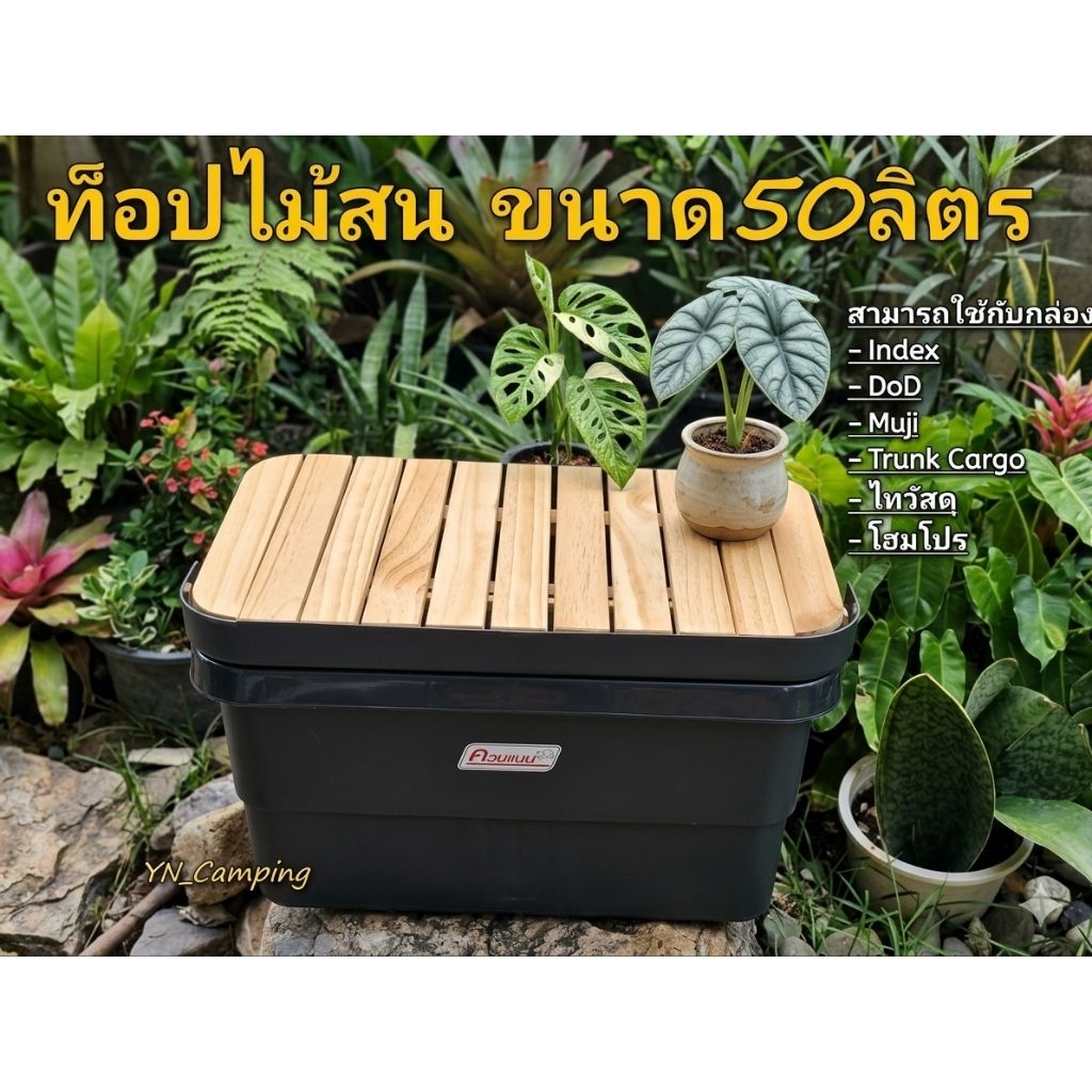 🔥[ส่งฟรีเก็บโค๊ด]ถูกและสวยที่สุด🔥ท็อปไม้สนแท้ ท็อปไม้กล่อง/ลัง50Lท็อปไม้แคมป์ปิ้ง Index Everest Muji DoD (ไม่รวมกล่อง)