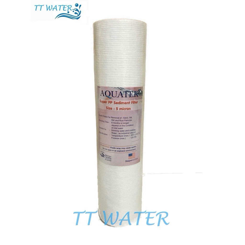 Aquatek USA ไส้กรองน้ำดื่ม PP 5 ไมครอน ขนาด 10"