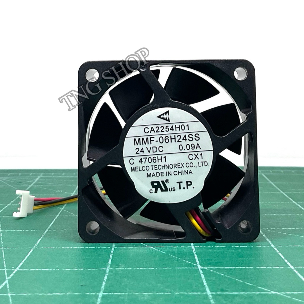พัดลม MODEL MMF-06H24SS  24VDC 0.09A Size 60×60×25 3 สาย อย่างดี