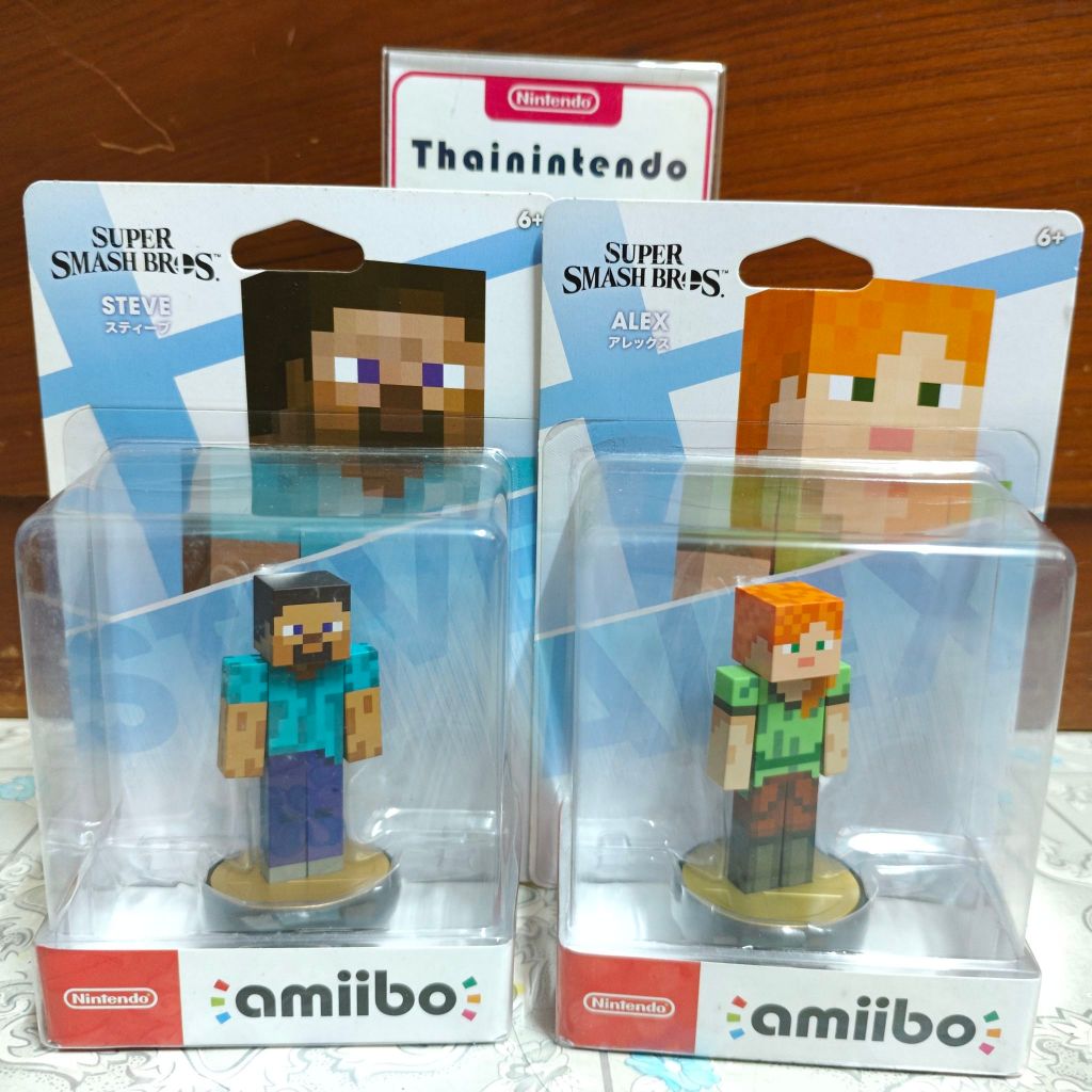 amiibo Minecraft Steve & Alex (Super Smash Bros.) ขายเหมาเป็นคู่