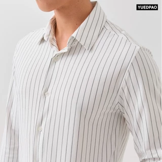 Yuedpao Ultimate Stretch Stripe - Men's Chalk Stripe Long Sleeve Shirts (Regular Fit) เสื้อเชิ้ตลายทางผู้ชาย เสื้อเชิ้ต