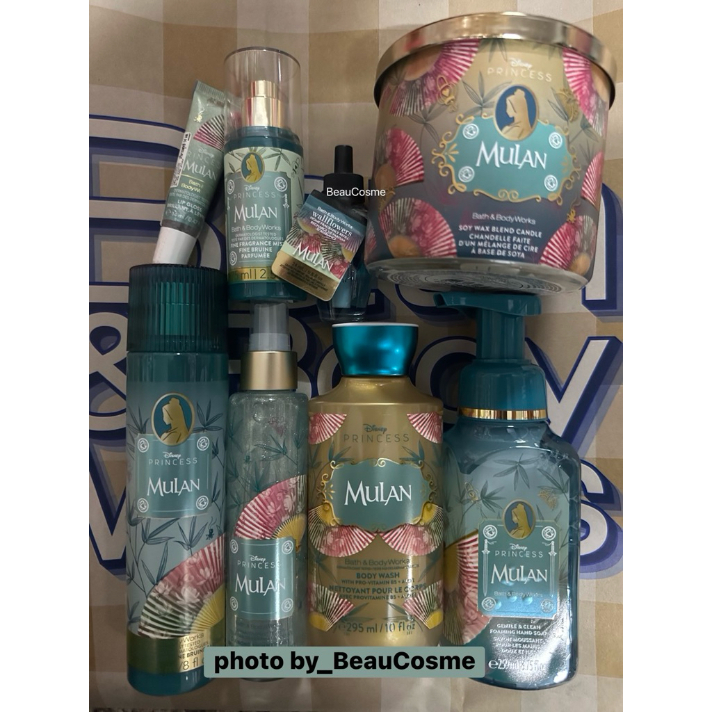 Bath&Bodyworks MULAN 🪭 Disney Prncess 👑 Collection 2026 BodyCare Candle ผลิตภัณฑ์บำรุงผิว เทียนใหญ่