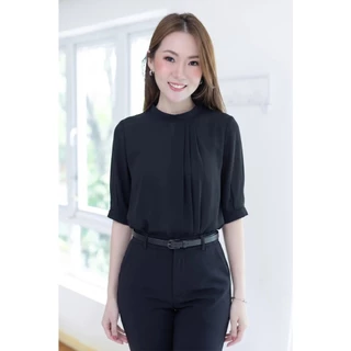 Narinari : MN0520 Side Pleat Blouse