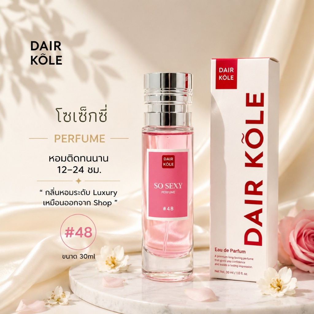🔥กลิ่นShopแท้🔥น้ำหอมDAIR KOLE #48 ติดทน12-24ชม. #น้ำหอมผู้หญิง #น้ำหอม #ติดทนนาน #น้ำหอมติดทน #น้ำหอ