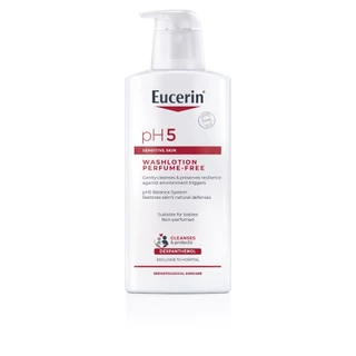 (EXP.04/2027) Eucerin pH5 Washlotion Perfume Free 400 ml สำหรับผิวแห้ง บอบบาง แพ้ง่าย (สูตรที่มีขายเฉพาะในรพ)