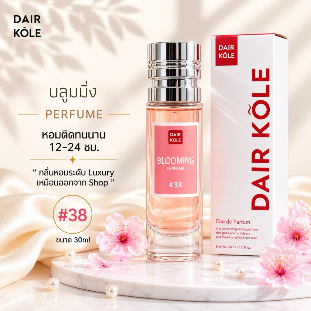 🔥กลิ่นShopแท้🔥น้ำหอมDAIR KOLE #38 M.MB  ติดทน12-24ชม. #น้ำหอมผู้หญิง #น้ำหอม #ติดทนนาน #น้ำหอมติดทน 